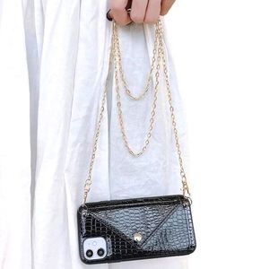 iPhone 12/iPhone12 Pro Strap Black Crossbody Case!